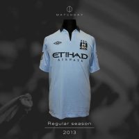 Pablo Zabaleta – Manchester City FC – Premier League 2012/13 -MATCH WORN JERSEY - Imagen 4