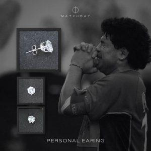 Aro de Diego Armando Maradona - Partido despedida "La pelota no se mancha" - Earring worn by Maradona in his farewell match