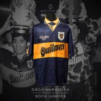 Diego Armando Maradona – Boca Juniors – Gira Asia Tour 1996 – MATCH WORN JERSEY - Imagen 2