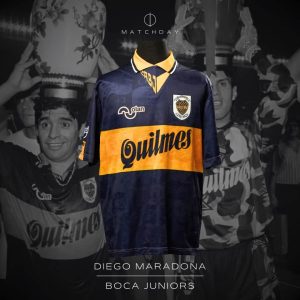 Diego Armando Maradona - Boca Juniors - Gira Asia Tour 1996 - MATCH WORN JERSEY