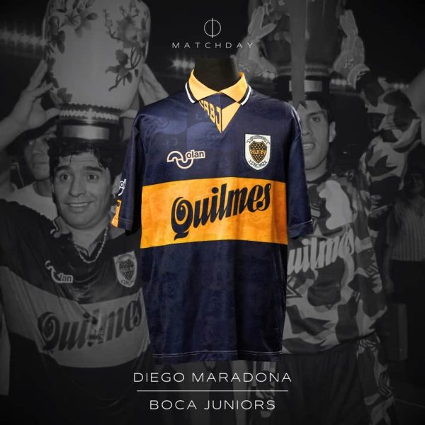 Diego Armando Maradona – Boca Juniors – Gira Asia Tour 1996 – MATCH WORN JERSEY