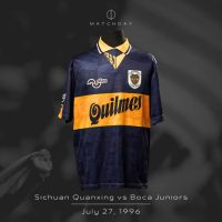 Diego Armando Maradona – Boca Juniors – Gira Asia Tour 1996 – MATCH WORN JERSEY - Imagen 4