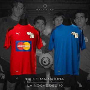 Kit "La Noche del 10" - Football-tennis shirts and cap - 2005