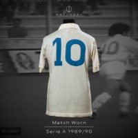 Diego Armando Maradona – SSC Napoli – Serie A 1989/90 – MATCH WORN JERSEY - Imagen 3