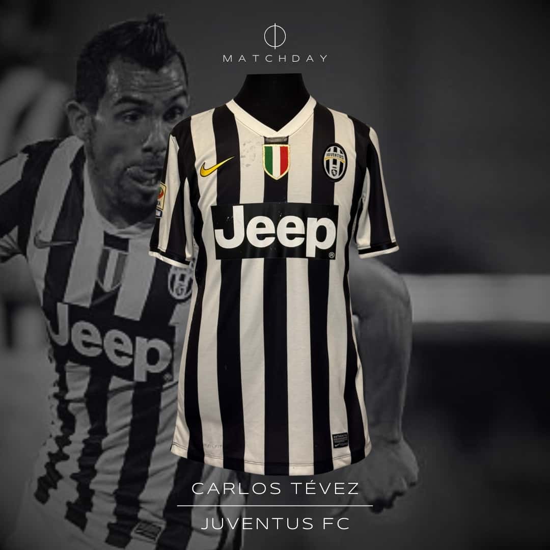 Carlos Tévez – Juventus FC – Serie A 2013/14 – MATCH WORN JERSEY – P. ALVAREZ COLLECTION