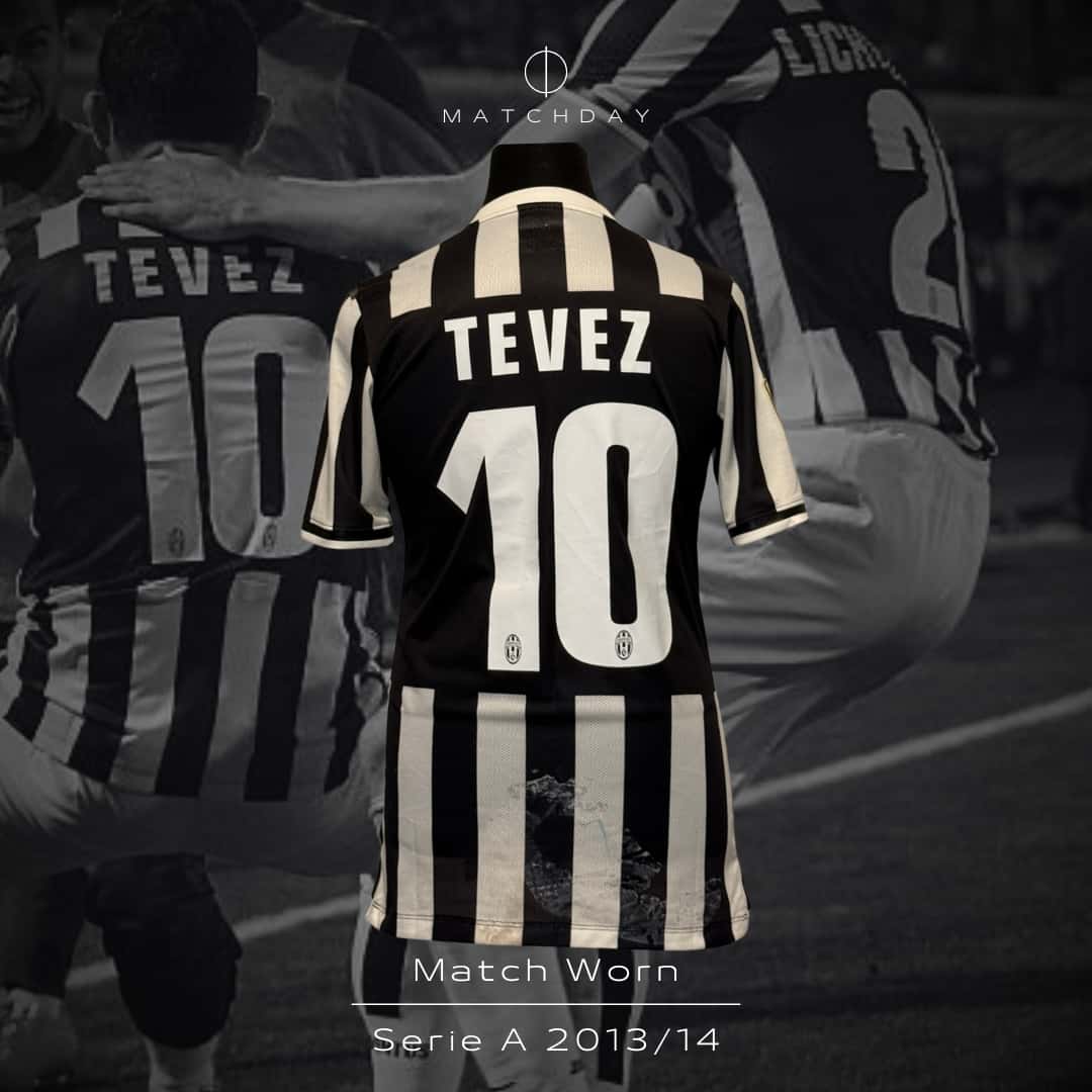 Carlos Tévez – Juventus FC – Serie A 2013/14 – MATCH WORN JERSEY – P. ALVAREZ COLLECTION - Imagen 3