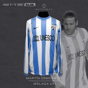 Martín Demichelis - Málaga FC - LFP 2011/12 - MATCH WORN JERSEY - P. ÁLVAREZ COLLECION