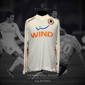 Fernando Gago - AS Roma - Serie A 2011/12 - MATCH WORN JERSEY - P. ALVAREZ COLLECTION