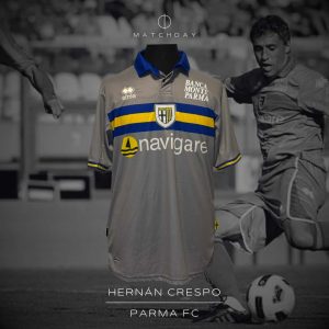 Hernán Crespo - Parma FC - Serie A 2010/11 - MATCH WORN JERSEY - P. ALVAREZ COLLECTION
