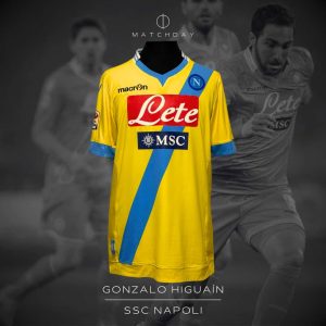 Gonzalo Higuaín - SSC Napoli - Serie A 2013/14 - MATCH WORN JERSEY  - P. ALVAREZ COLLECTION