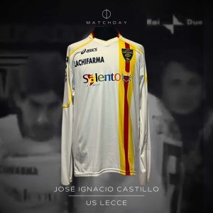 José Ignacio Castillo - US Lecce - Serie A 2008/09 - MATCH WORN JERSEY - P. ALVAREZ COLLECTION