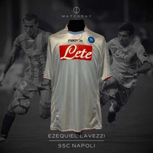 Ezequiel Lavezzi - SSC Napoli - Serie A 2009/10 - UNWASHED MATCH WORN JERSEY - P. ALVAREZ COLLECTION