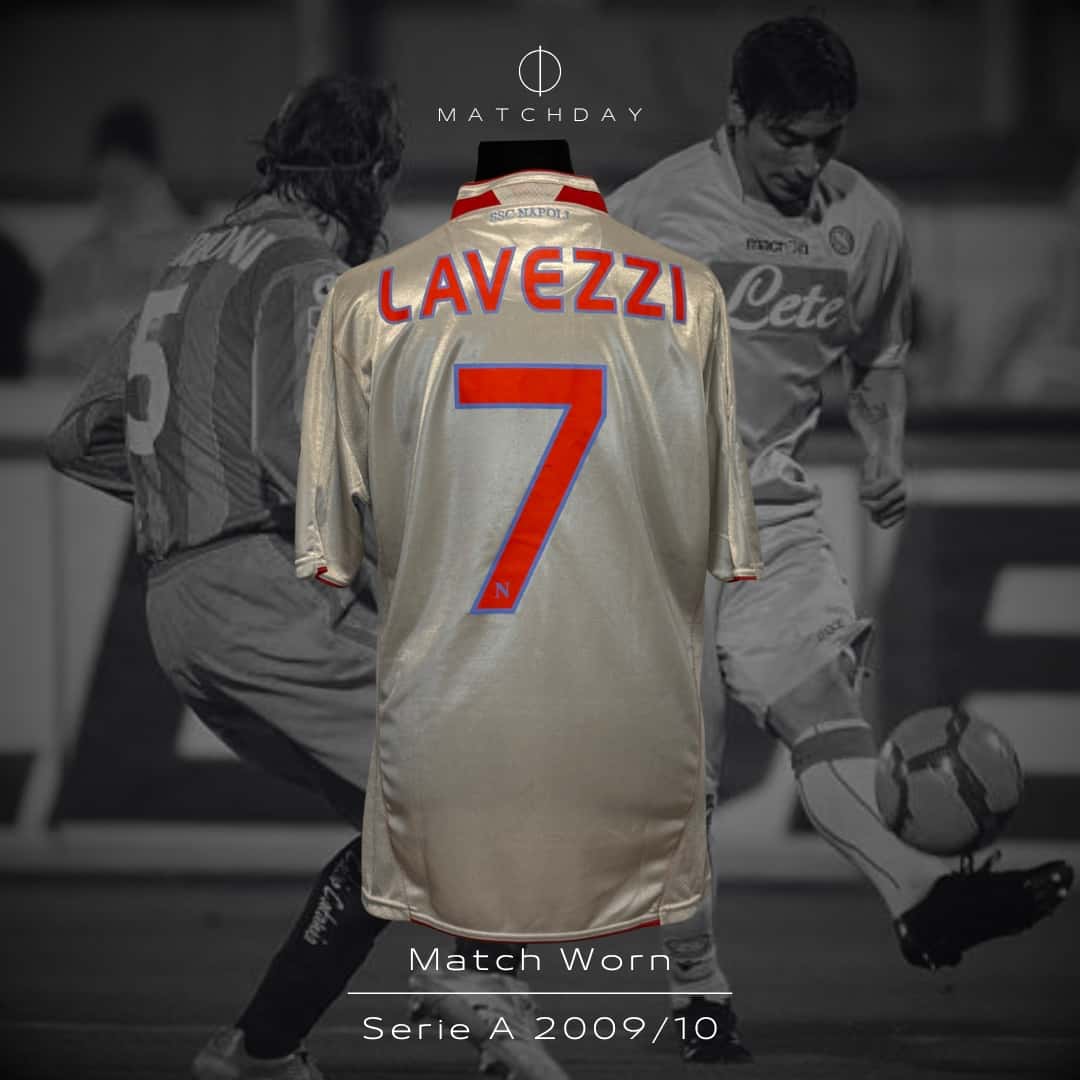 Ezequiel Lavezzi – SSC Napoli – Serie A 2009/10 – UNWASHED MATCH WORN JERSEY – P. ALVAREZ COLLECTION - Imagen 3