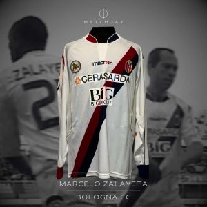 Marcelo Zalayeta - Bologna - Serie A 2009/10 - MATCH WORN JERSEY - P. ALVAREZ COLLECTION