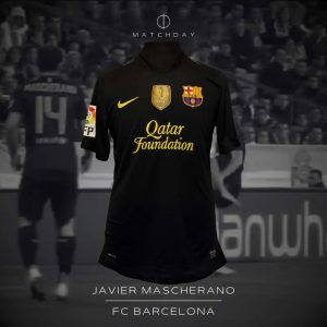 Javier Mascherano - FC Barcelona - LFP 2011/2012 - MATCH WORN JERSEY - P. ALVAREZ COLLECTION
