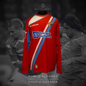 Pablo Álvarez - Calcio Catania - Serie A 2009/10 - MATCH WORN JERSEY - P. ÁLVAREZ COLLECTION