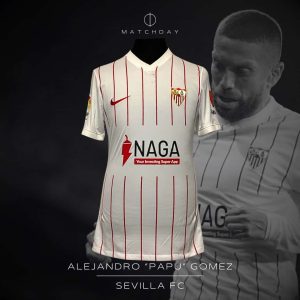 Alejandro Gómez - Sevilla - MATCH WORN JERSEY - LPF 2022/23 - P. ALVAREZ COLLECTION