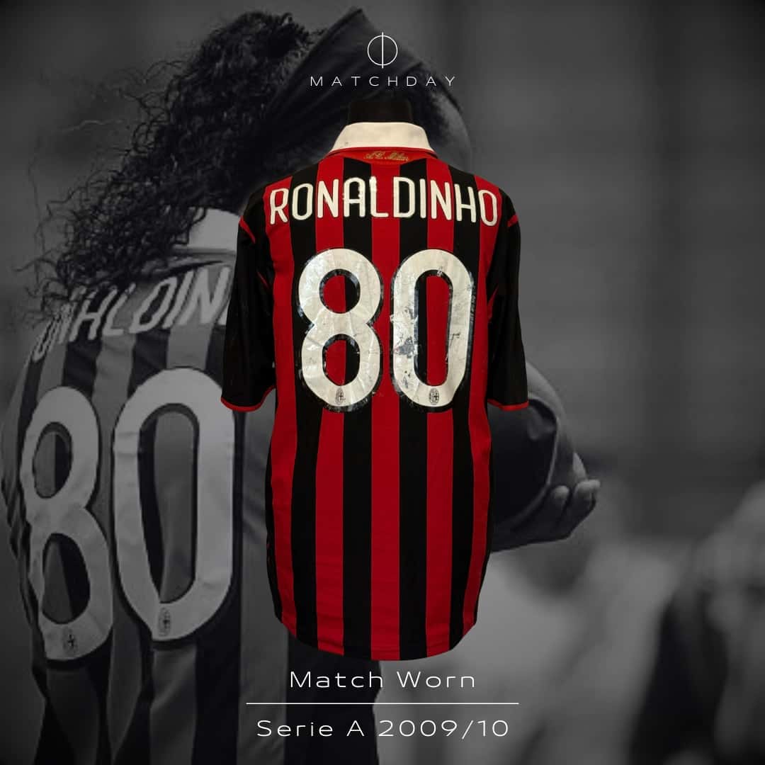 Ronaldinho – AC Milan – Serie A 2009/10 – MATCH WORN JERSEY – P. ALVAREZ COLLECTION - Imagen 3