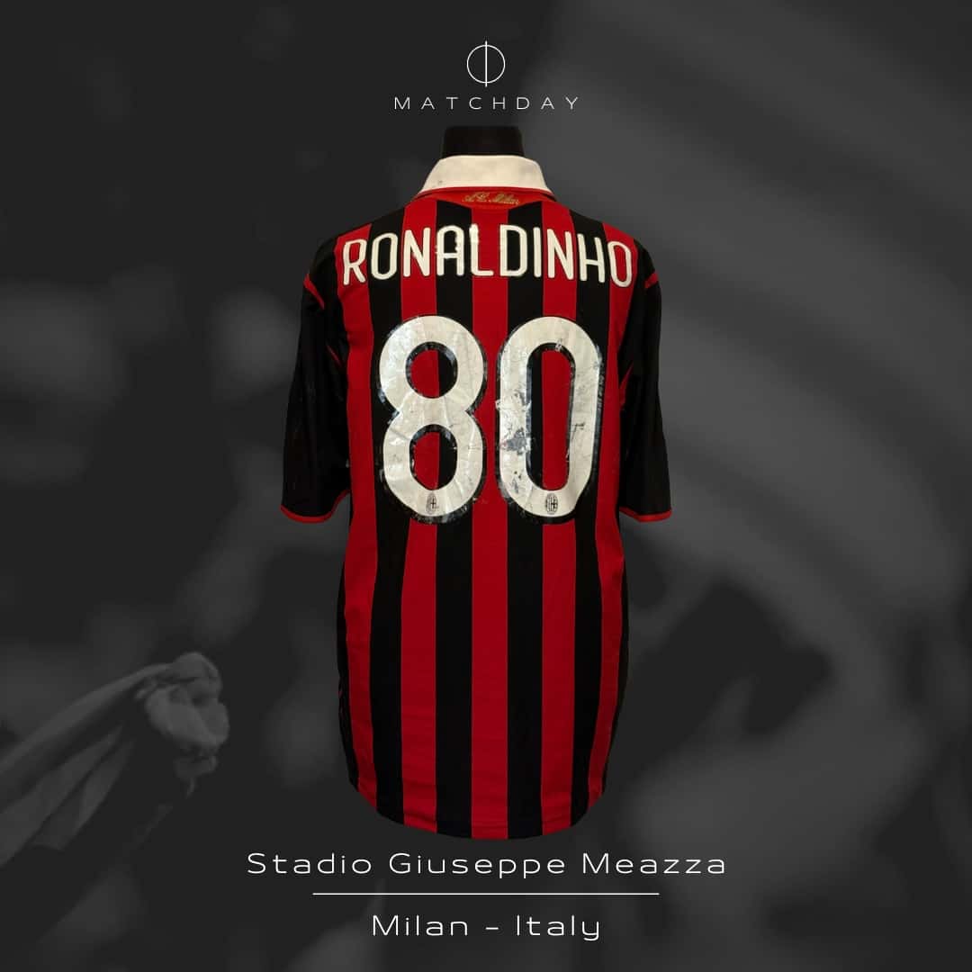 Ronaldinho – AC Milan – Serie A 2009/10 – MATCH WORN JERSEY – P. ALVAREZ COLLECTION - Imagen 5