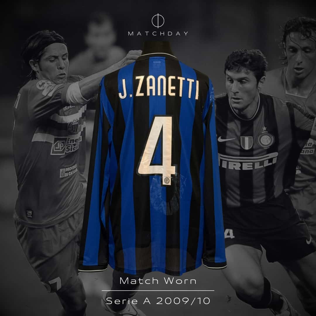 Javier Zanetti – Inter FC – Serie A 2009/2010 – MATCH WORN JERSEY – P. ALVAREZ COLLECTION - Imagen 3