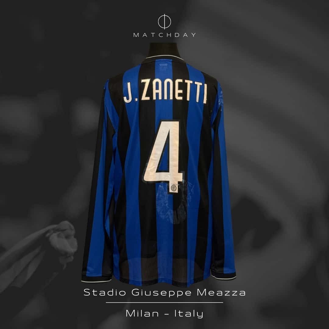 Javier Zanetti – Inter FC – Serie A 2009/2010 – MATCH WORN JERSEY – P. ALVAREZ COLLECTION - Imagen 5