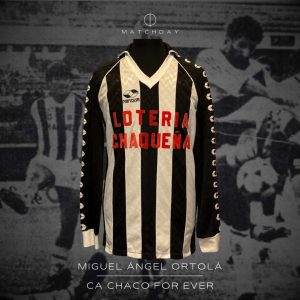 Miguel Ángel Ortolá - Chaco For Ever - Liguilla Pre Libertadores 1989/90 - MATCH WORN JERSEY
