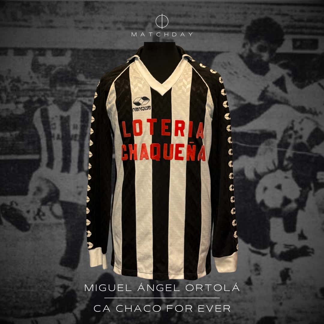 Miguel Ángel Ortolá – Chaco For Ever – Liguilla Pre Libertadores 1989/90 – MATCH WORN JERSEY