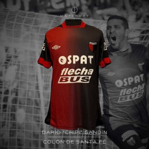 Darío Gandin - Colón - Torneo Final 2014 - MATCH WORN JERSEY - COLECCIÓN JUAN ELUCHANS