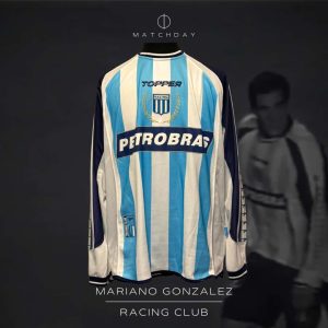 Mariano González - Racing Club - Torneo Clausura 2004 - MATCH WORN JERSEY - COLECCIÓN JUAN ELUCHANS