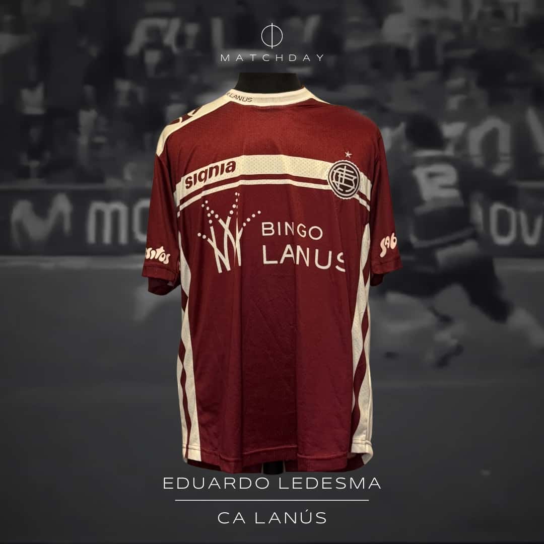 Eduardo Ledesma – Lanús – Torneo Clausura 2007 – MACTH WORN JERSEY – COLECCIÓN JUAN ELUCHANS
