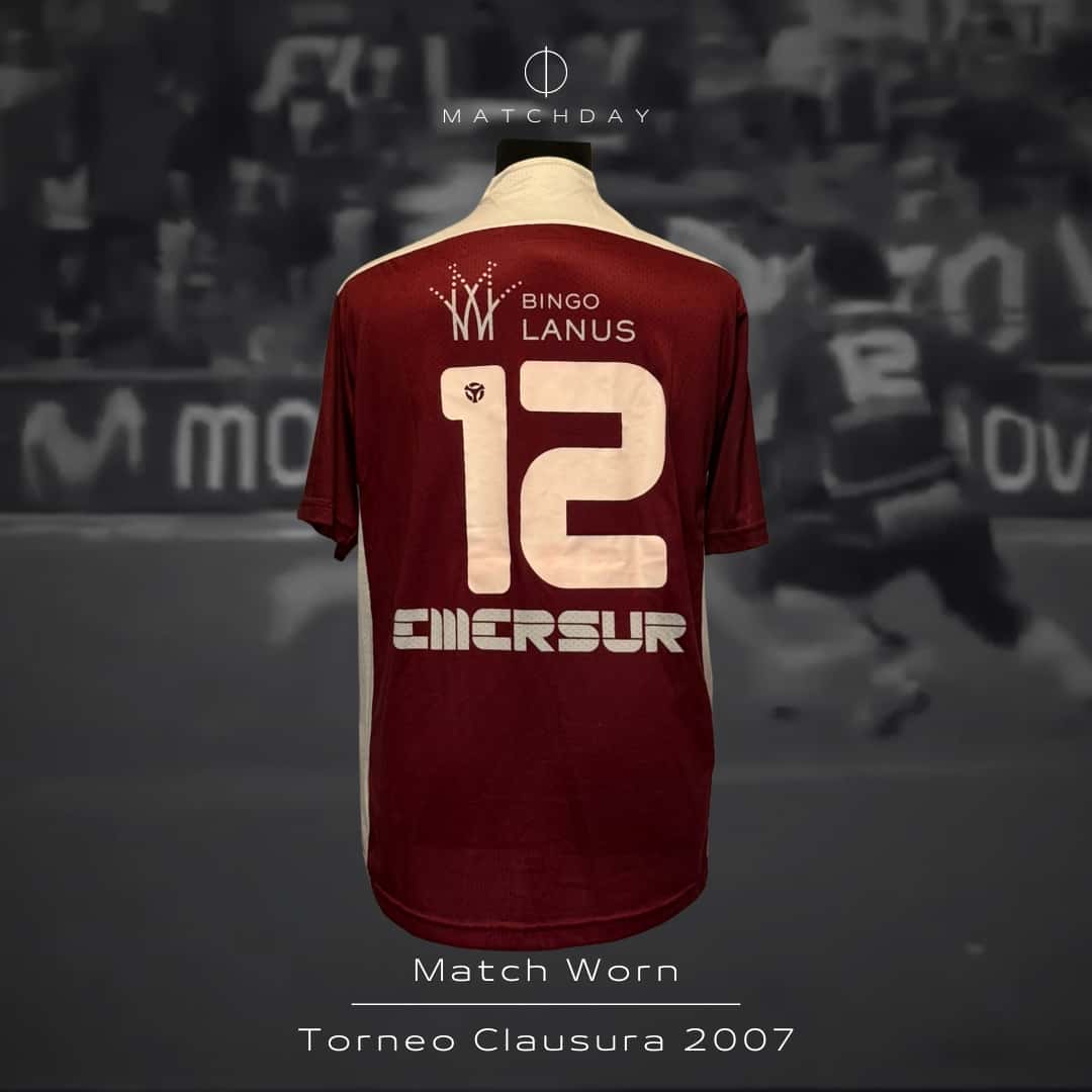 Eduardo Ledesma – Lanús – Torneo Clausura 2007 – MACTH WORN JERSEY – COLECCIÓN JUAN ELUCHANS - Imagen 3