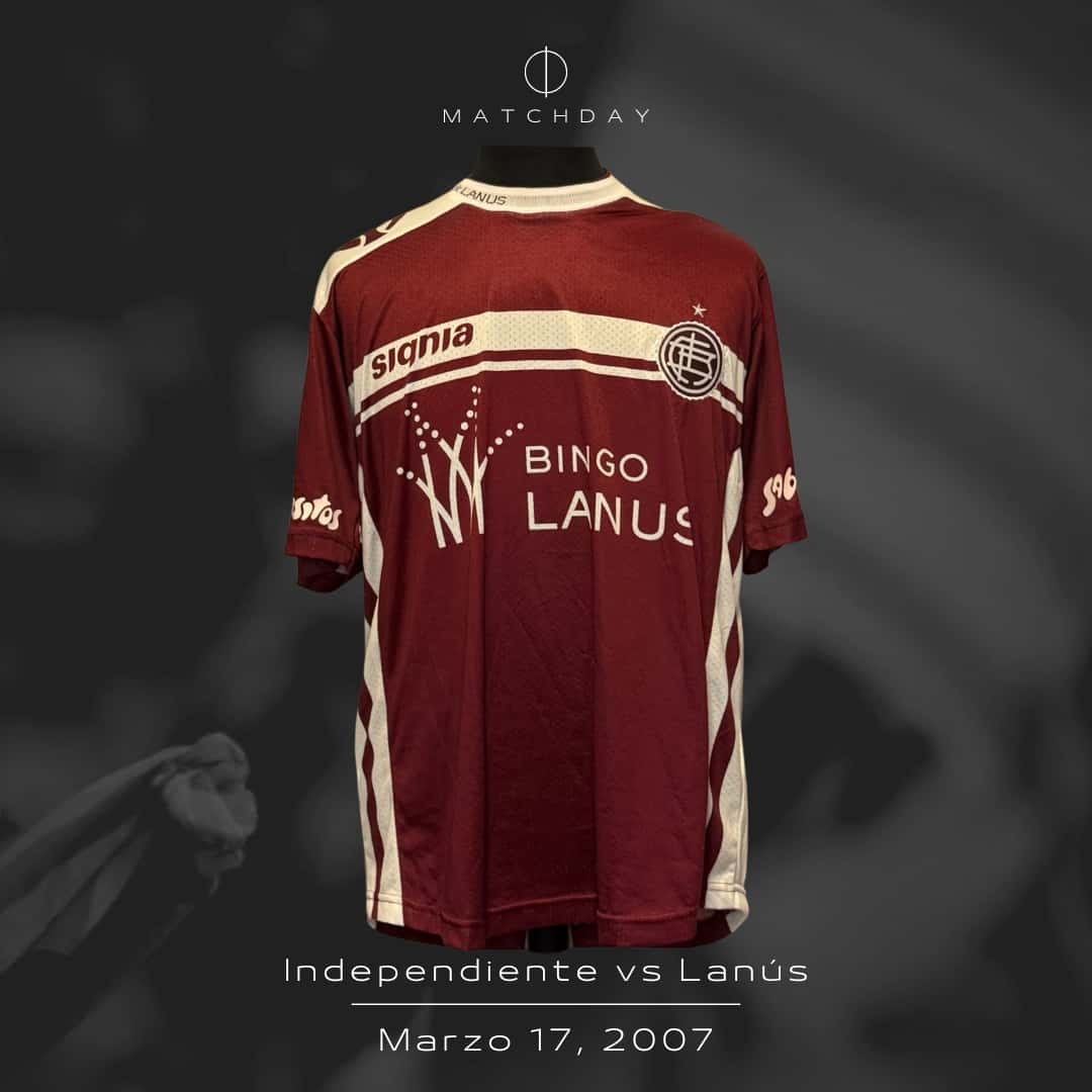 Eduardo Ledesma – Lanús – Torneo Clausura 2007 – MACTH WORN JERSEY – COLECCIÓN JUAN ELUCHANS - Imagen 4