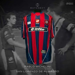 Pablo Michelini - San Lorenzo - Torneo de verano 2005 - MATCH WORN JERSEY - COLECCIÓN JUAN ELUCHANS