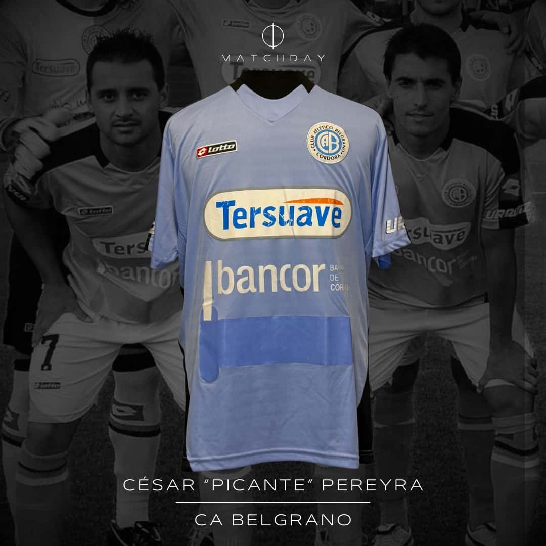 César Pereyra – Belgrano – Torneo Apertura 2011 – MATCH WORN JERSEY – COLECCIÓN JUAN ELUCHANS