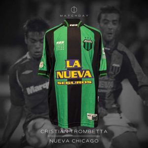 Cristian Trombetta - Nueva Chicago - Torneo Clausura 2007 - MATCH WORN WASHED JERSEY - Colección Juan Eluchans