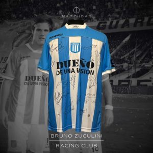 Bruno Zuculini - Racing Club - Torneo Clusura 2011 - MATCH WORN & SIGNED JERSEY