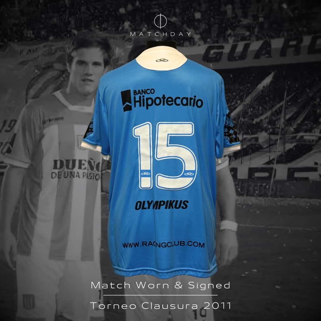 Bruno Zuculini – Racing Club – Torneo Clusura 2011 – MATCH WORN & SIGNED JERSEY - Image 3